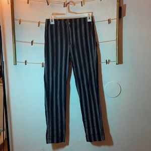 Brandy Melville Stripped Stretchy Ankle Pants